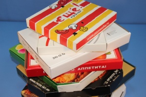 Коробка под пиццу 190х190х35 из гофры 