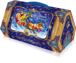 Коробка "Кейс Деда Мороза" - 1,6 кг. (ТИСНЕНИЕ)